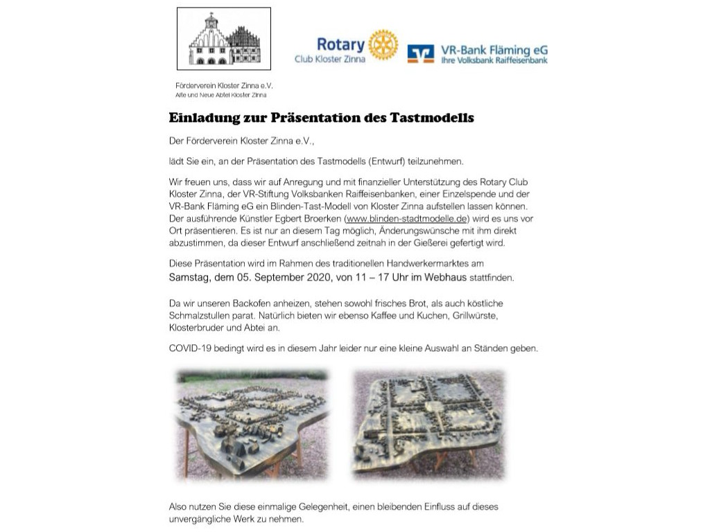 Einladung Tastmodell Einladung Tastmodell