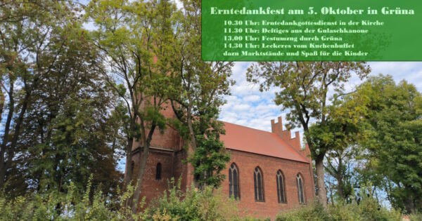 Flyer für Erntedankfest Grüna 2025