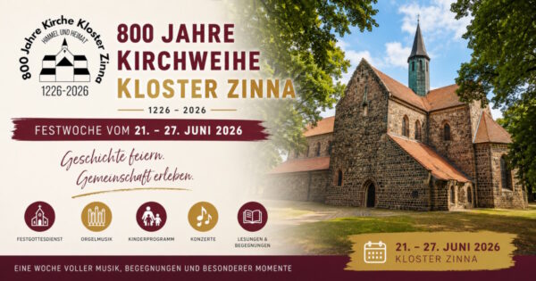 Flyer zur 800 Jahre Kirchweihe in Kloster Zinna