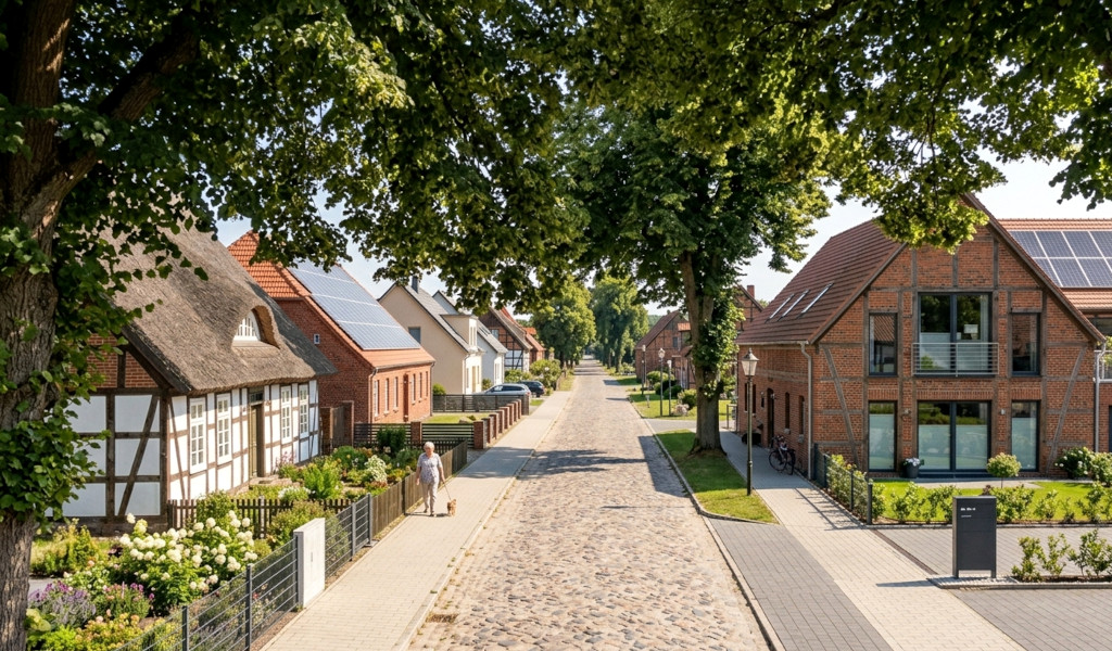 Eine schöne Straße mit Immobilien in Jüterbog, Luckenwalde und Ludwigsfelde.