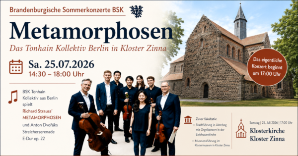 Flyer zum Sommerkonzert 2026 in Kloster Zinna